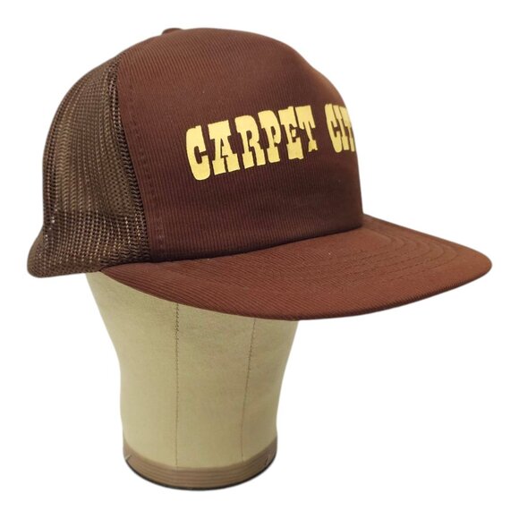 Carpet City Mesh Snapback Cap Vintage 90s Trucker Logo Baseball Foam Hat Kap II - Picture 3 of 13